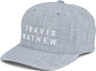 Travis Mathew Rockdale Snapback Baseball Cap in Heather Light Blue at Nordstrom Rack