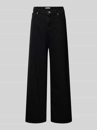 Review Wide Leg Jeans aus reiner Baumwolle in Black, Gr&ouml;&szlig;e 26/32
