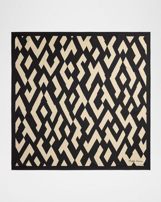 Ralph Lauren Collection Art Deco-Print Silk Twill Square Scarf