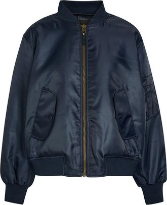 Anine Bing Leon Padded Shell Bomber Jacket - Navy - S (UK8-10 / S)