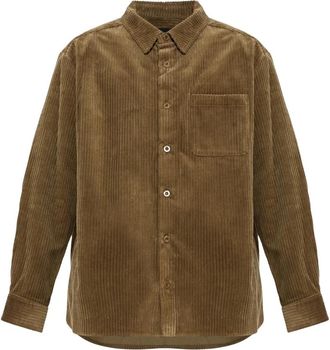 A.P.C. Malo Corduroy Shirt - Heren - Casual Overhemden - Bruin - 2XL - Overhemden