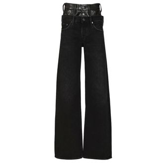 A Gold E Dames, Jeans, Zwart, Maat: W25 Katoen