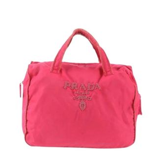 Prada Pre-owned Handbags, female, Pink, Size: ONE SIZE Pre-owned Vintage Tote Bag