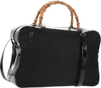 Gucci Pre-owned Handbags, female, Black, Size: ONE SIZE Pre-owned Nylon Handbag