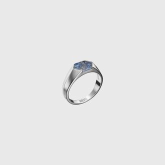 Diesel Lapis Signet Ring - Rings - Unisex - Silver