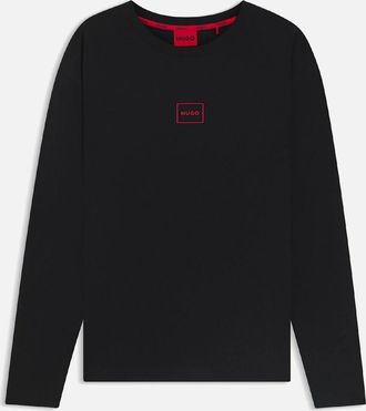 HUGO BOSS Mens Laze Long Sleeve Lounge T-Shirt - Black - Size: 36