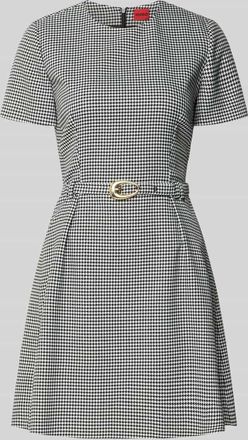 HUGO BOSS Tailliertes Etuikleid aus Viskose-Mix Modell KIMISE in Black, Größe 32