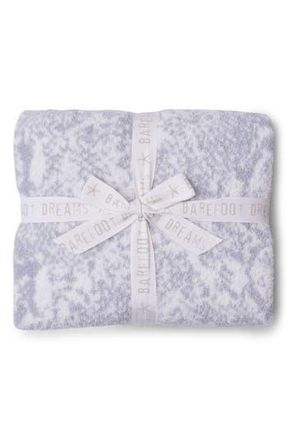 Barefoot Dreams CozyChic Python Print Throw Blanket in Pearl/Ocean at Nordstrom Rack