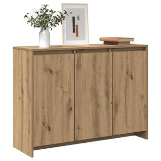 Berkfield Home Sideboard Artisan Oak 102x33x75 cm Engineered Wood in Brown | Size: 102 x 33 x 75 cm