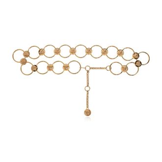 Versace Accessoires, Dames, Geel, ONE Size, La Medusa Chain Belt 5 cm