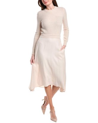 PESERICO Wool, Silk, & Cashmere-Blend Midi Dress