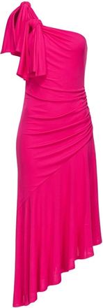 Pinko Sagrantino Abito Interlock Crepe - Dames - Casual kleedjes - Roze - S - Kleedjes