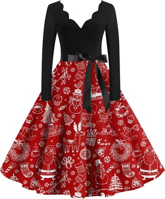 Generic Evening Prom Gowns Womens Victorian Dress Cold Shoulder A-Line Swing Costume Xmas Printed Fancy Drawstring Corset Party Women UK Size Costumes for Hal