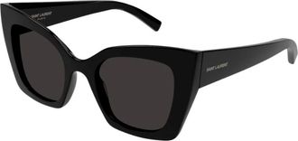 Saint Laurent Accessoires, unisex, Zwart, ONE Size, Leer, Sl 552 001 Zonnebrillen
