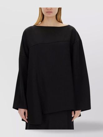 Jil Sander silk blend asymmetric regular-fit blouse