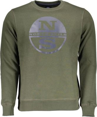 North Sails Hoodies & sweatvesten, Heren, Groen, 2Xl, Katoen, Groene Katoenen Crew Neck Sweatshirt