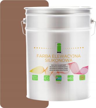 OEM Pintura De Silicona Para Fachadas, Marr&oacute;n Claro, Tono Marr&oacute;n 10l