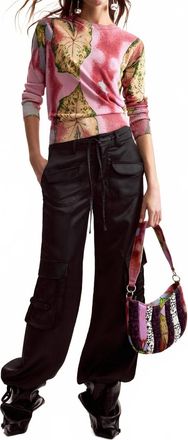 Desigual Gauge Pullover Top In Pink