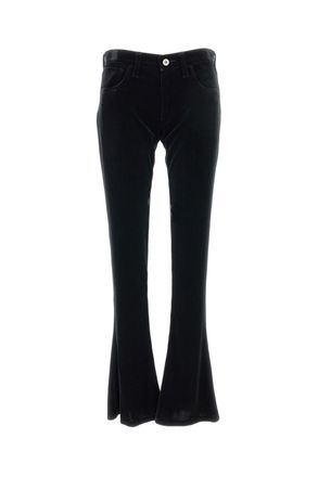 Junya Watanabe Flared 5-Pocket Trousers With Velvet Touch