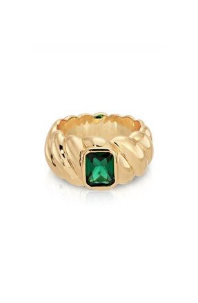 Ettika So Twisted Statement Ring in Green at Nordstrom, Size 7