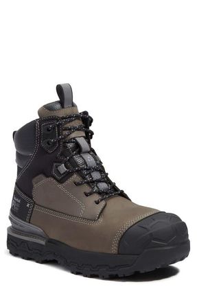 Timberland Boondock Ultralight CSA 6 Composite Toe Waterproof Work Boot in Medium Grey Fullgrain Black at Nordstrom, Size 10.5