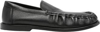 Paura Gegreineerde leren verzamelde loafers - Heren - Loafers - Zwart - 40 EU - Leer - Schoenen