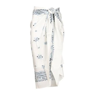 Ferragamo Arabesque Sarong - female - Ferragamo - Beachwear - Blue - ONE SIZE - Swimwear