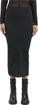 Marc Le Bihan Gonna Stretch Misto Seta - - Skirts - Donna - Nero - XL