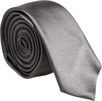 Dolce & Gabbana Mens Classic Silk Necktie - Grey - One Size