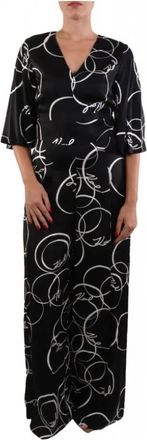 Karl Lagerfeld Jumpsuits & Playsuits, Dames, Zwart, S, Circle Print Jumpsuit