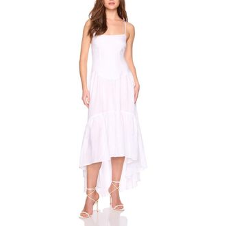 Susana Monaco Drop Waist High-Low Maxi Dress in Sugar at Nordstrom, Size X-Large
