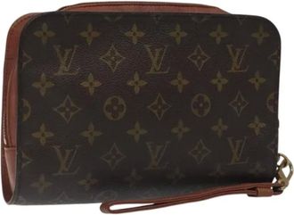 Louis Vuitton Pre-owned Clutches, female, Brown, Size: ONE SIZE Pre-owned Canvas clutches