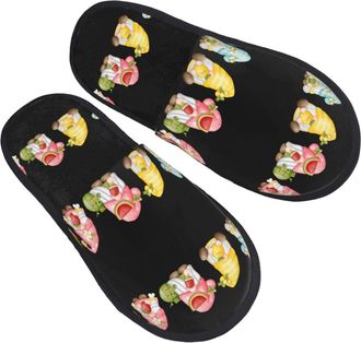 Generic Women Men House Slippers Hello Summer Gnome Cotton Slippers Adults Lining WomenS Slipper, For Hotel, Home, Indoor Outdoor, M