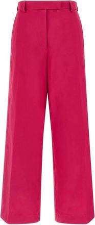Dries Van Noten Penn Broeken - Dames - Wijde Broeken - Roze - XS - Katoen - Broeken