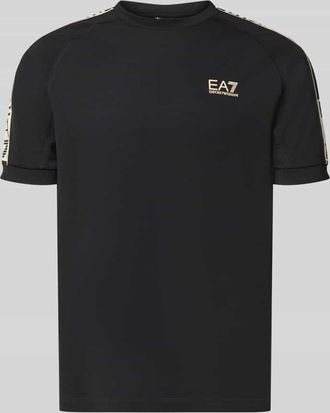 Emporio Armani T-Shirt aus Viskose-Mix mit Logo in Black, Gr&ouml;&szlig;e XXXL