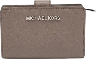 Michael Kors Tweedehands leren portemonnees - Dames - Vintage Accessoires - Grijs - ONE Size - Vintage