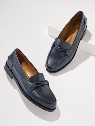 Talbots Bethany Knot Nappa Loafers - Blue - 10 1/2 M Talbots