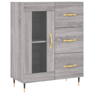 vidaXL Credenza Grigio Sonoma 69,5x34x90 Cm In Legno Multistrato - Vidaxl