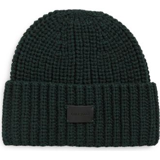 Cole Haan Chunky Stitch Knit Beanie in Scarab at Nordstrom Rack