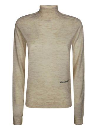 J.W.Anderson T-shirt met col en lange mouwen - Beige