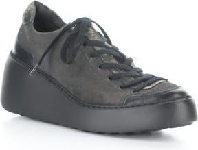 FLY London Dufy Platform Wedge Sneaker in Diesel/Graphite at Nordstrom Rack, Size 10-10.5Us / 41Eu