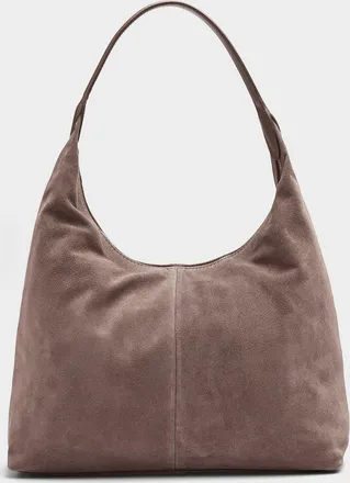 Simons Womens Minimalist suede tote bag Exclusive collection from Italy