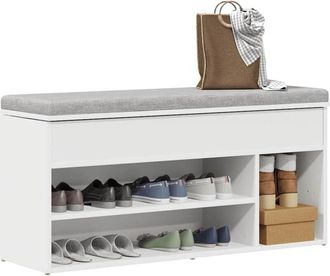 vidaXL Vidaxl - Scarpiera Bianca 102x30,5x45 cm in Legno Multistrato