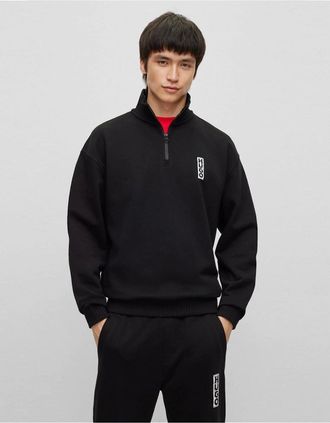 HUGO BOSS Mens Dangula Short Sleeve Polo Shirt - Black - Size: 40