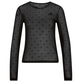 adidas Primelift Essentials Workout Mesh L/S Longsleeve f&uuml;r Damen | schwarz/grau