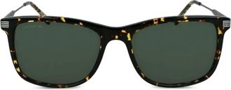 Lacoste Occhiali da sole squadrati con effetto tartarugato - Verde