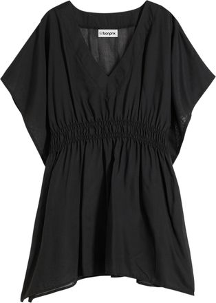 Bonprix Longtunika BONPRIX, Damen, Gr. 52/54 (XXL), schwarz, Obermaterial: 100% Polyester, figurumspielend, Tuniken Longtunika, luftiger Webstoff, transparent