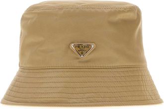 Prada Mens Nylon Bucket Hat Beige Polyamide Riciclata Escluso