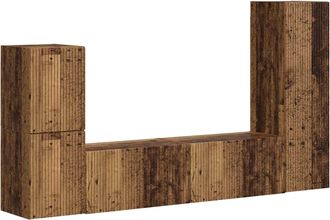vidaXL Vidaxl Conjunto De Mueble De Tv 4 Uds. Madera Vieja