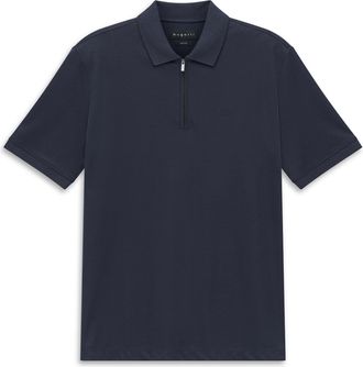 Bugatti Herren Poloshirt met korte ritssluiting